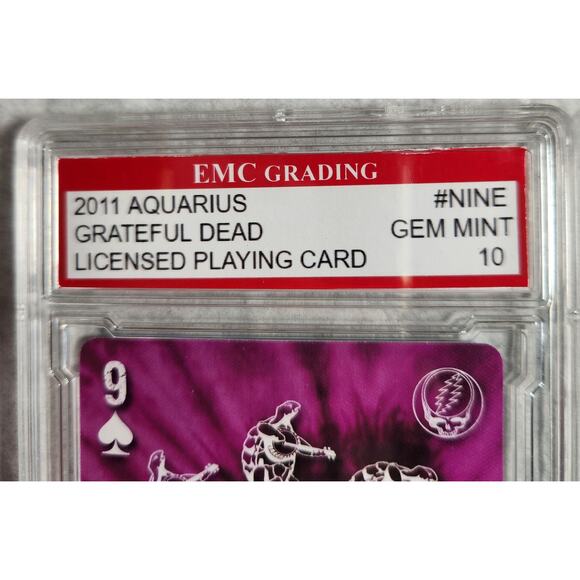 Grateful Dead 2011 Aquarius Licensed Playing Card #9 EMC Grading Gem Mint 10 - Picture 3 of 4